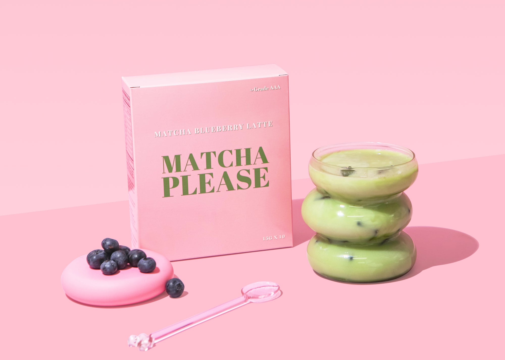 Matcha Blueberry Latte - Matcha Latte Blend - 10 Sachets / 150g - Latte Grade